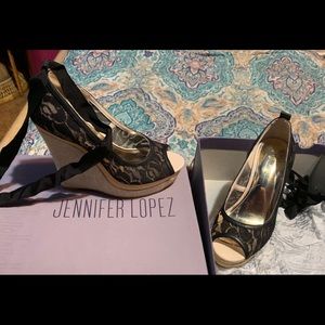 Jennifer Lopez Peekaboo Lace Heels